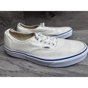 Vans Off-White Creme Classic Canvas Lace-Up Sneakers womens size 11 mens 9.5